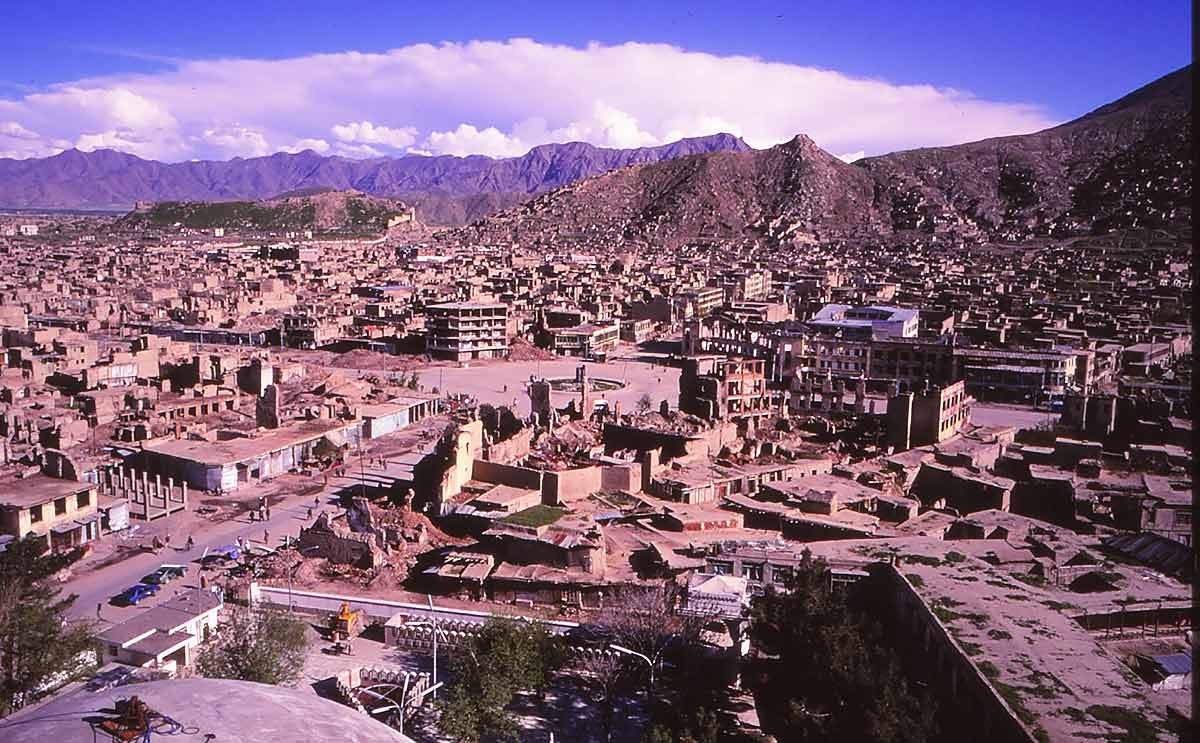 破壊し尽くされたアフガニスタン・カブールの旧市街